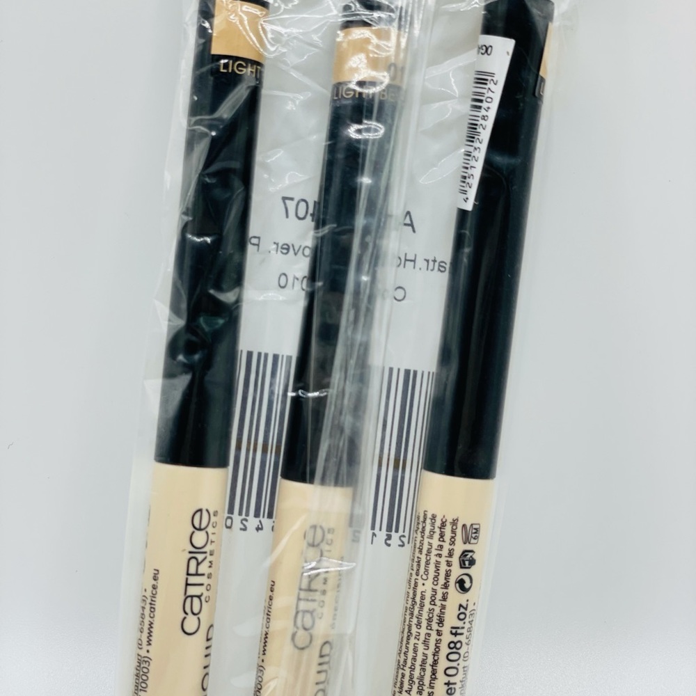 Catrice HD Liquid Coverage Precision Concealer Makeup #010 Light Beige Lot of 3